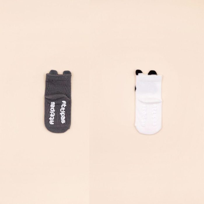 Attisocks Calcetines forma pie Panda & Koala (2 pares) - calcetines antideslizantes - Imagen 2