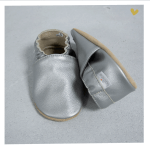 Zapato baBice barefoot de piel con suela blanda Plata - Imagen 2