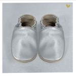 Zapato baBice barefoot de piel con suela blanda Plata