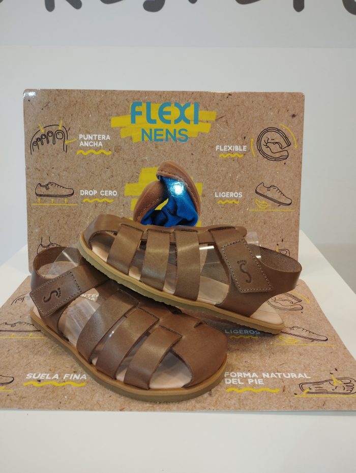 Calzado barefoot Sandalia Flexi Nens 180 Sport Taupe T 30 - Imagen 3