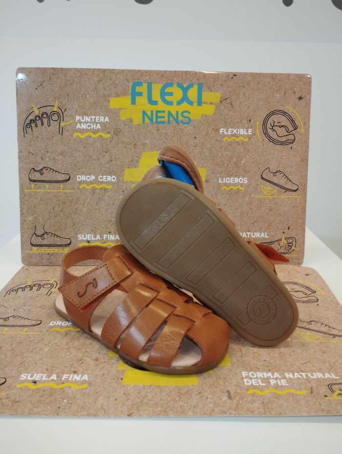 Calzado barefoot Sandalia Flexi Nens 180 Sport Melocotón - Imagen 2