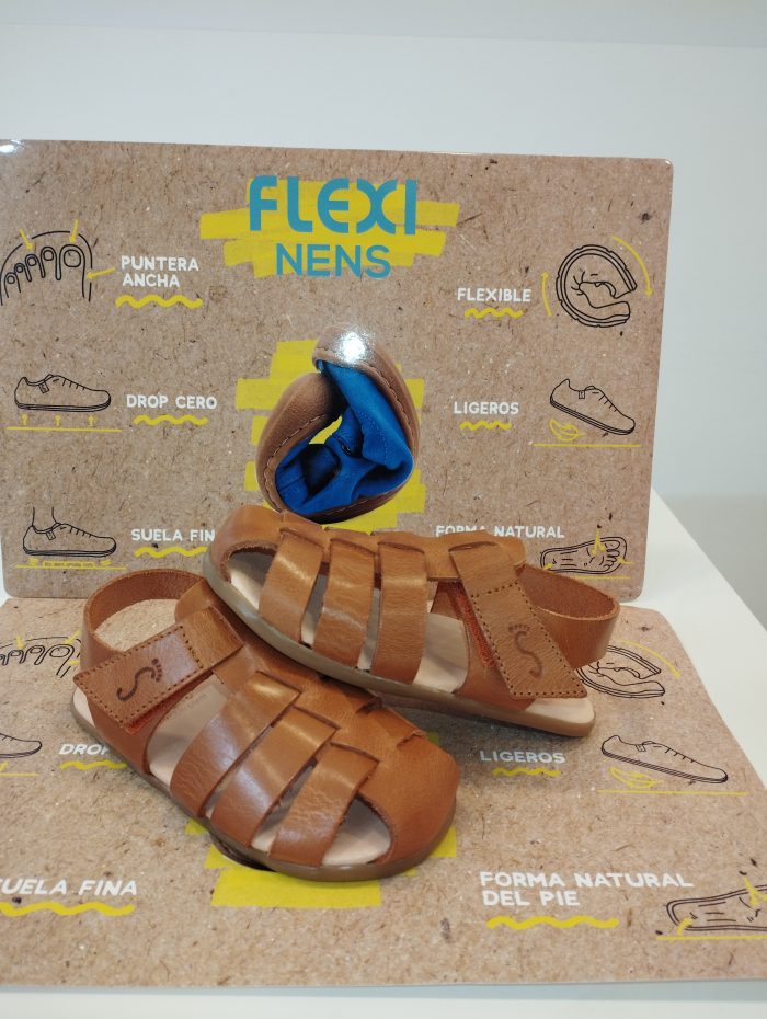 Calzado barefoot Sandalia Flexi Nens 180 Sport Melocotón - Imagen 3