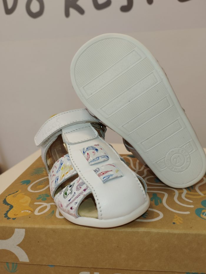 Calzado barefoot Sandalia Flexi Nens 240 Salvaje Sandy Blanco Amarillo - Imagen 2