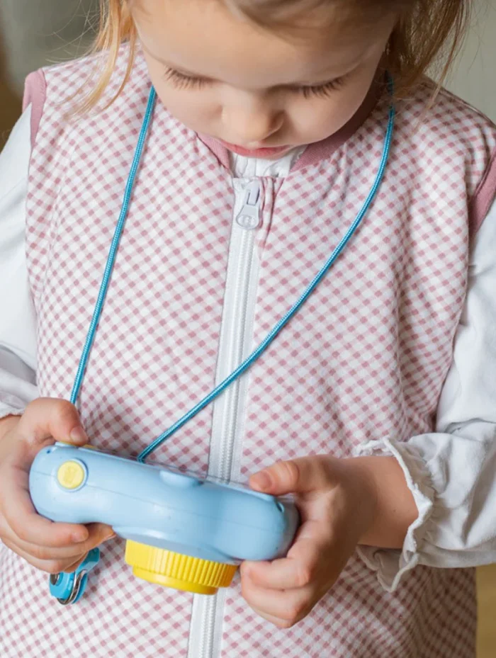 SACO DE DORMIR CON PIES- TOG 1-VICHY PINK - Imagen 2