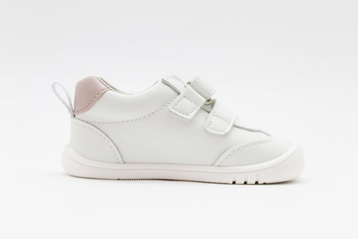 Deportiva Respetuosa Piruflex Vegana Blanca Combinada con Rosa - Imagen 3