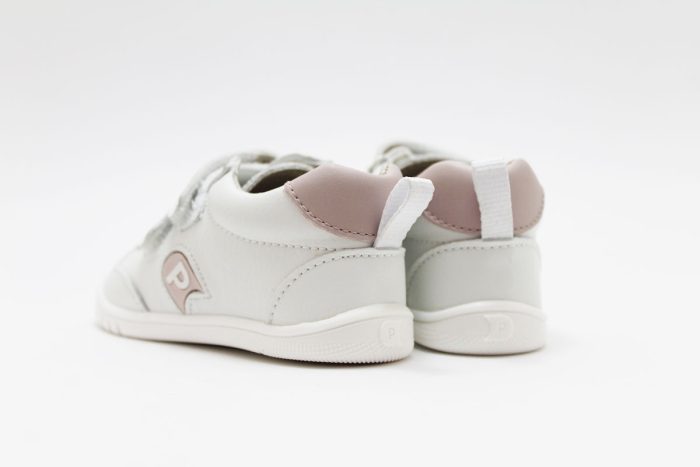 Deportiva Respetuosa Piruflex Vegana Blanca Combinada con Rosa - Imagen 2