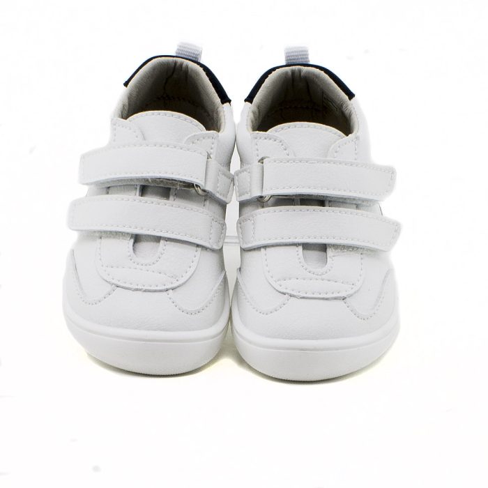 Deportiva Respetuosa Piruflex Vegana Blanca Combinada con Azul - Imagen 2