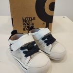 Deportiva respetuosa de primeros pasos Old Soles 0083RT Baby Mesh Blanca y azul