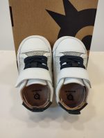 Deportiva respetuosa de primeros pasos Old Soles 0083RT Baby Mesh Blanca y azul - Imagen 4