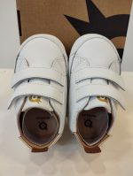 Deportiva respetuosa de primeros pasos Old Soles 0082RT Baby Splash Blanca y dorada - Imagen 3