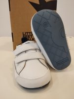 Deportiva respetuosa de primeros pasos Old Soles 0082RT Baby Splash Blanca y azul - Imagen 4