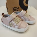 Deportiva respetuosa de primeros pasos Old Soles 0085RT Rosa y dorado