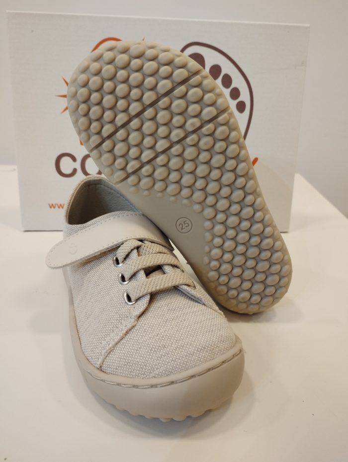 Deportiva Respetuosa Coqueflex Kids Lona color beige - Imagen 3