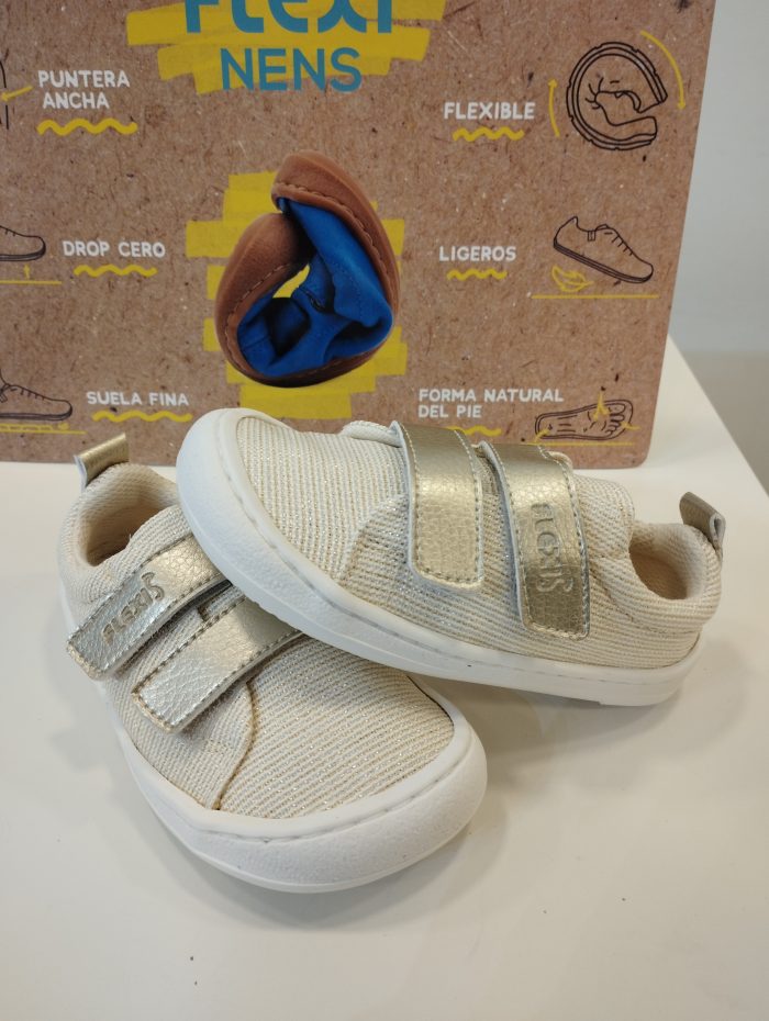 Calzado barefoot Textil FlexiNens 9110-R Cava VEGANO - Imagen 3