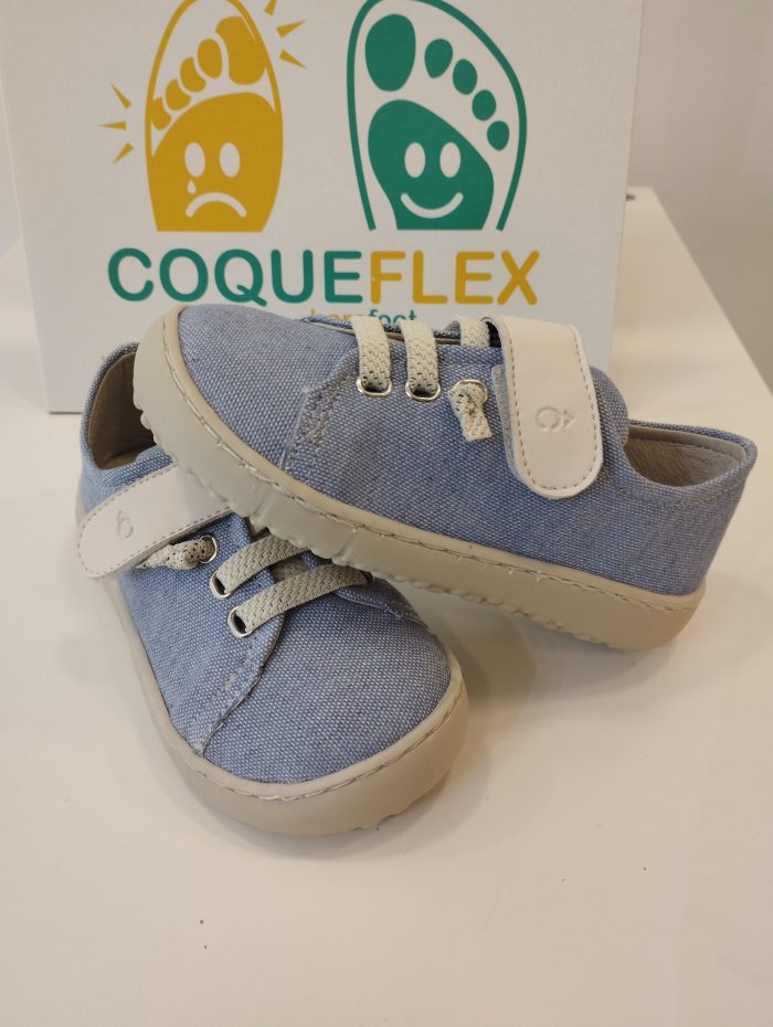 Deportiva Respetuosa Coqueflex Kids Lona Azules - Imagen 2