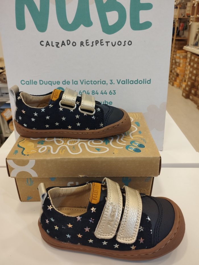 Zapato respetuoso FlexiNens Madison 9000-R Match Marino Cava con Estrellas - Imagen 3