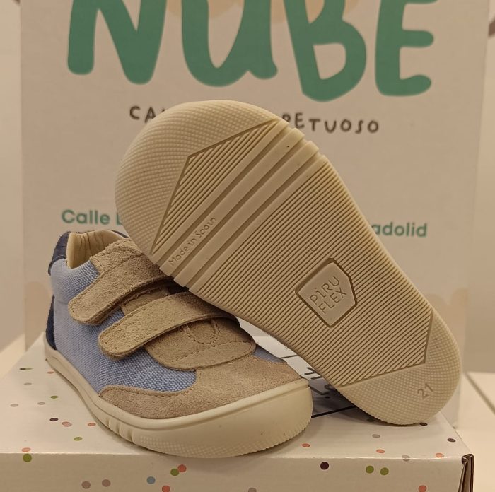 Deportiva Respetuosa Piruflex Lino Ecoworld Celeste PF361V24 - Imagen 2