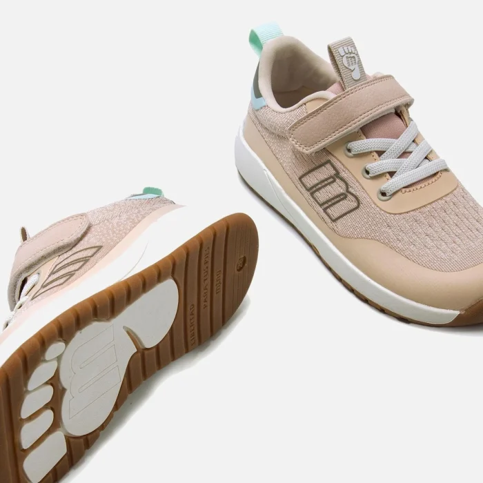 Deportivas Barefoot Mustang Free Rosas con Beige - Imagen 3