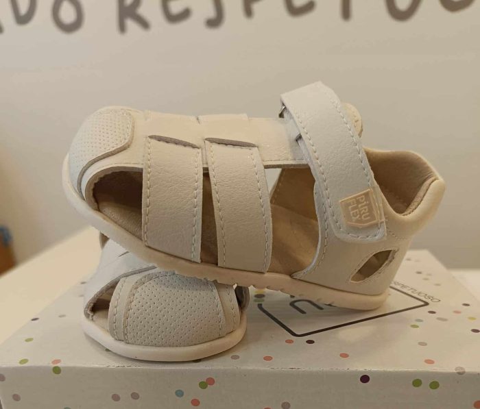 Sandalias Piruflex Piel Blanca 393-1 - Imagen 3