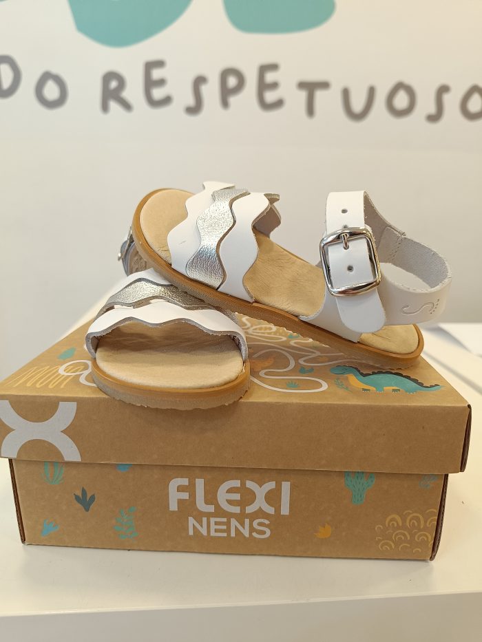 Sandalias FlexiNens 5135 LI Box/Caprone Blanco/Plata - Imagen 2