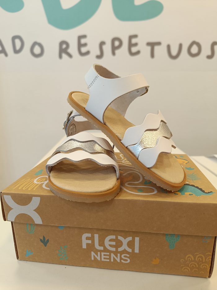 Sandalias FlexiNens 5135 LI Box/Caprone Blanco/Plata - Imagen 3