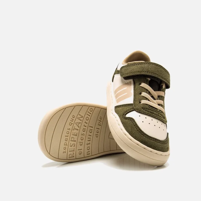 Deportivas Barefoot Mustang Free Verde/Beige Ref: 49313-C58598 - Imagen 2