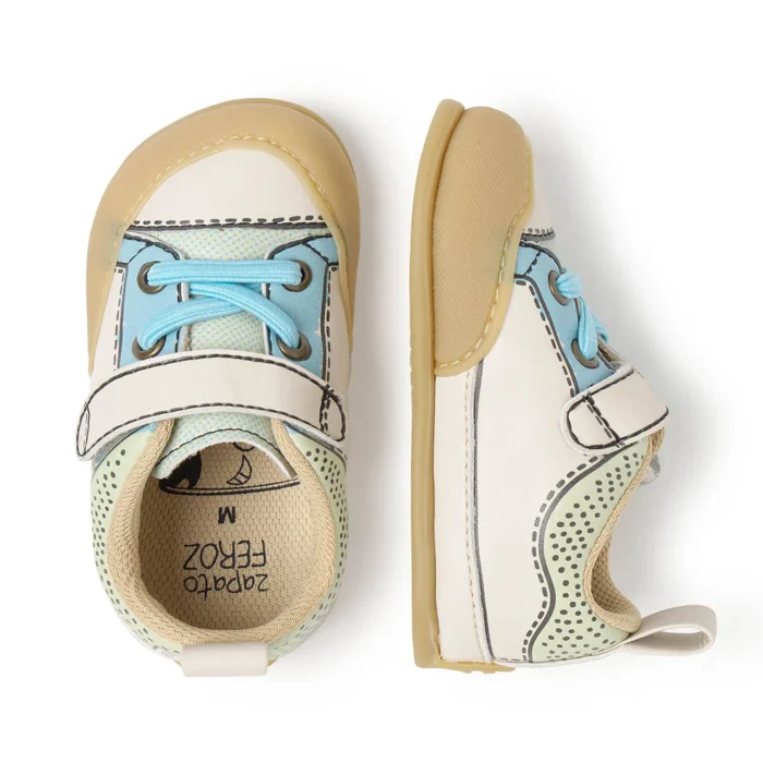 Deportiva Zapato Feroz Paterna Comic Azul/Verde - Imagen 3