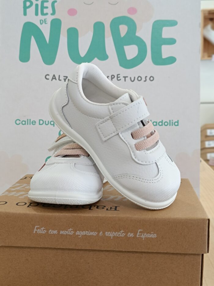 Deportivas Respetuosas ZapyFlex Modelo AL200377 Mandarina/Blanco/Face - Imagen 2