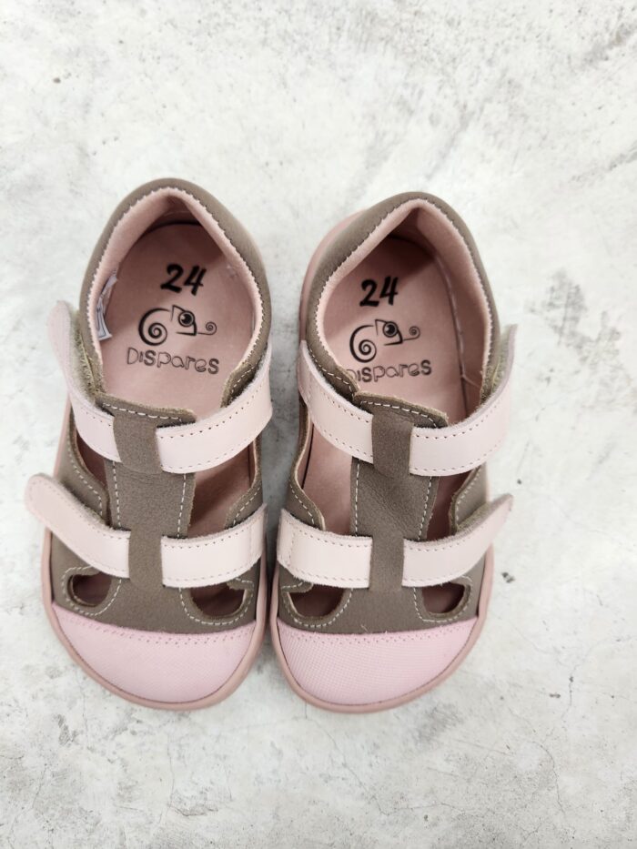 Sandalias Dispares Duplo Taupe Rosa - Imagen 2