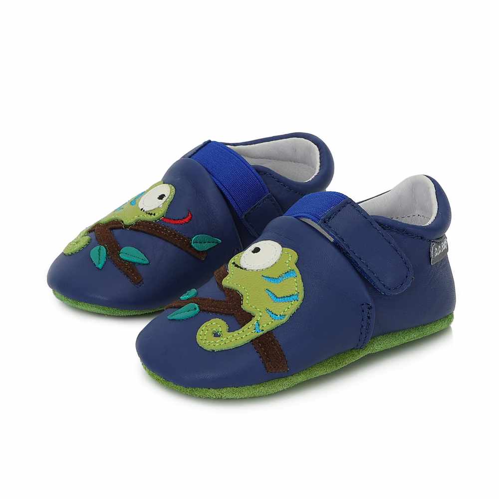 patucos-respetuosos-primeros-pasos-cuero-slippers-ddstep-k1596-319-6 D.D.Step Zapatillas Suela Blanda Bermuda Blue K1596-319 - Imagen 1