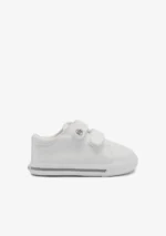Zapatillas Bebé Barefoot Lona Blanca Conguitos