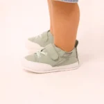 Deportiva Zapato Feroz Paterna Mint-Gris Rayo Microfibra