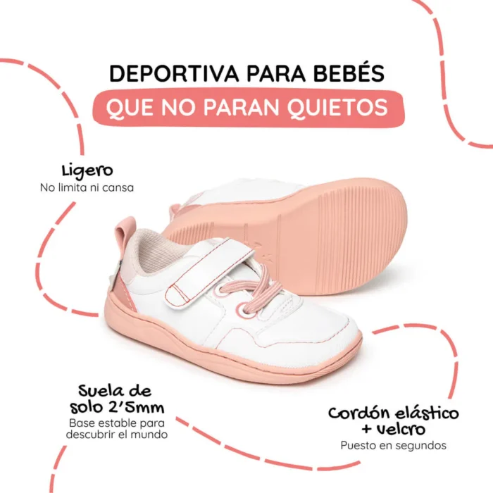 Deportiva Zapato Feroz Olocau Blanco-Rosa Microfibra - Imagen 3