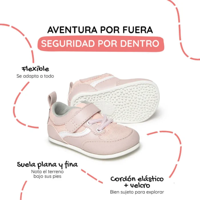 Deportiva Zapato Feroz Biar Rosa Palo Microfibra - Imagen 3