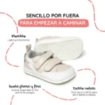 Deportiva Zapato Feroz Moraira Rayo Beige Microfibra - Imagen 2