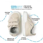 Deportiva Zapato Feroz Moraira Rayo Beige Microfibra - Imagen 3