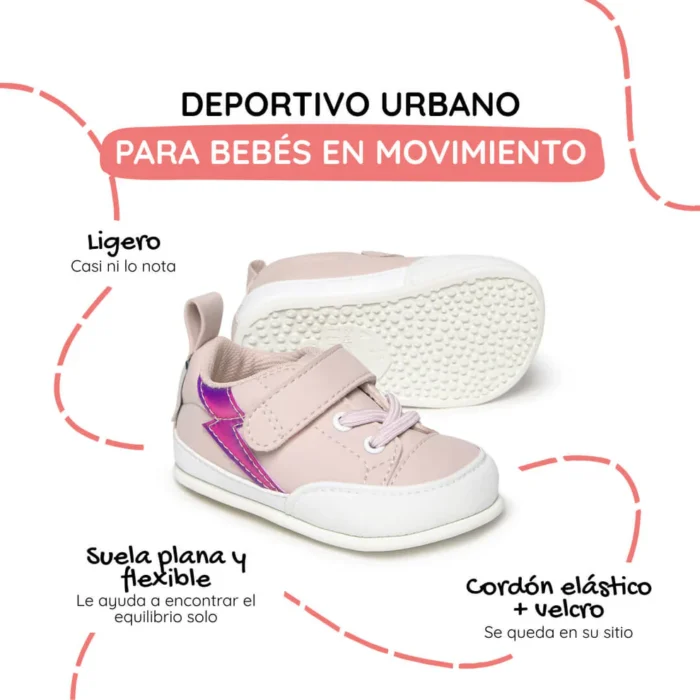 Deportiva Zapato Feroz Paterna Rosa Palo-Fucsia Rayo Microfibra - Imagen 3