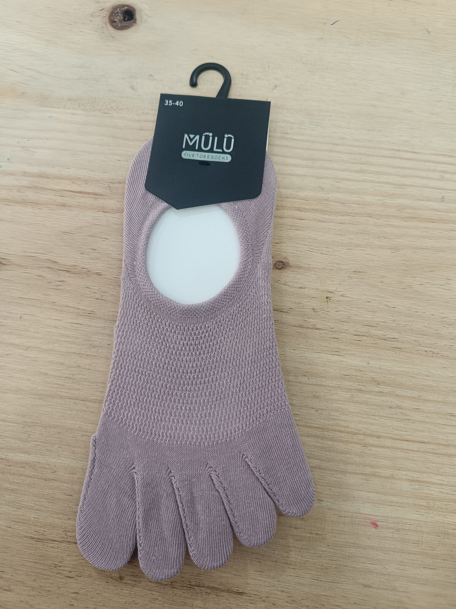 1000105110 Calcetines perforados barefoot dedos Pinkie Morado - Imagen 1