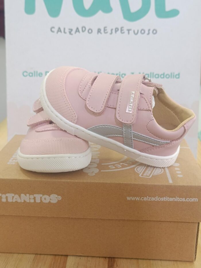 Deportivo barefoot piel lavableTitanitos CRB540 Diego Rosa - Imagen 3
