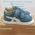 Deportivo barefoot piel lavableTitanitos CRB540 Diego Azul