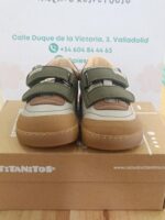 Deportivo barefoot piel lavableTitanitos L600 Calpe Kaki - Imagen 2