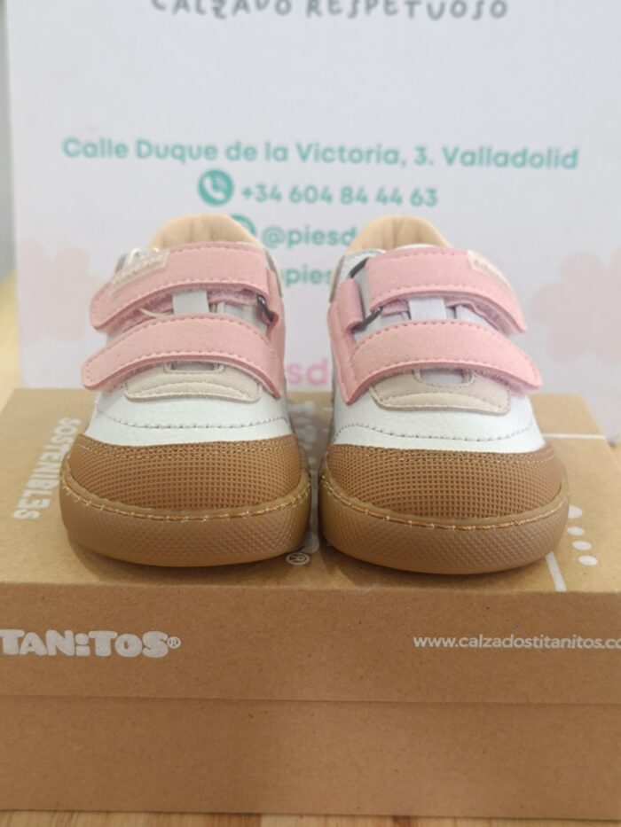 Deportivo barefoot piel lavableTitanitos L600 Calpe Rosa BB - Imagen 2
