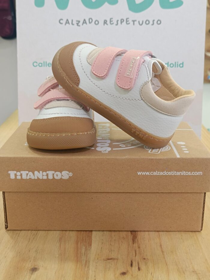 Deportivo barefoot piel lavableTitanitos L600 Calpe Rosa BB - Imagen 3