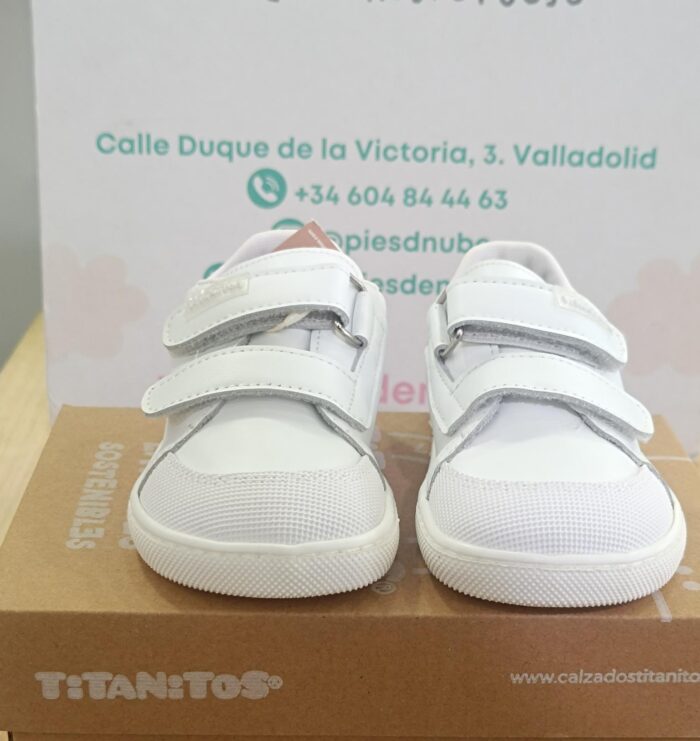 Deportivo barefoot piel lavableTitanitos L540 Ivan Blanco - Imagen 2
