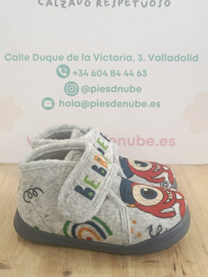 Zapatillas Casa Zapy Mostruo Gris - Imagen 3