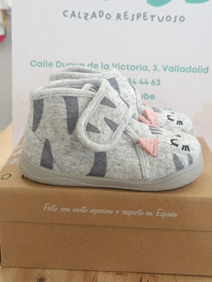 Zapatillas Casa Zapy Gato Gris - Imagen 3