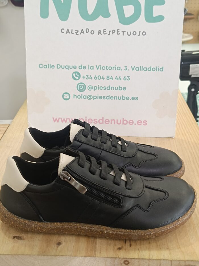 Deportiva Barefoot Mujer 2754 Piel Negra Vivant - Imagen 2