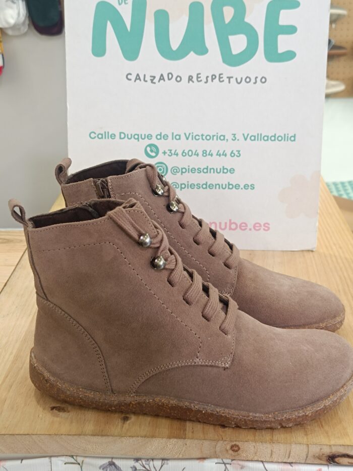 Botín Barefoot Mujer Serraje Topo 2763 – Vivant - Imagen 2