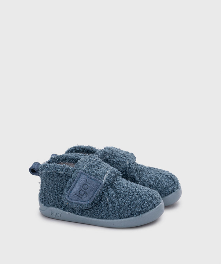 W10355-047_1 Zapatilla Casa Junior Rizo Azul - Imagen 1
