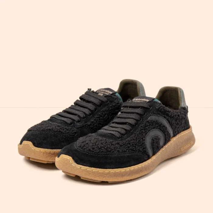 Deportiva El Naturalista MULTI MATERIAL BLACK-CARAMEL/ OROEL N5435B - Imagen 2